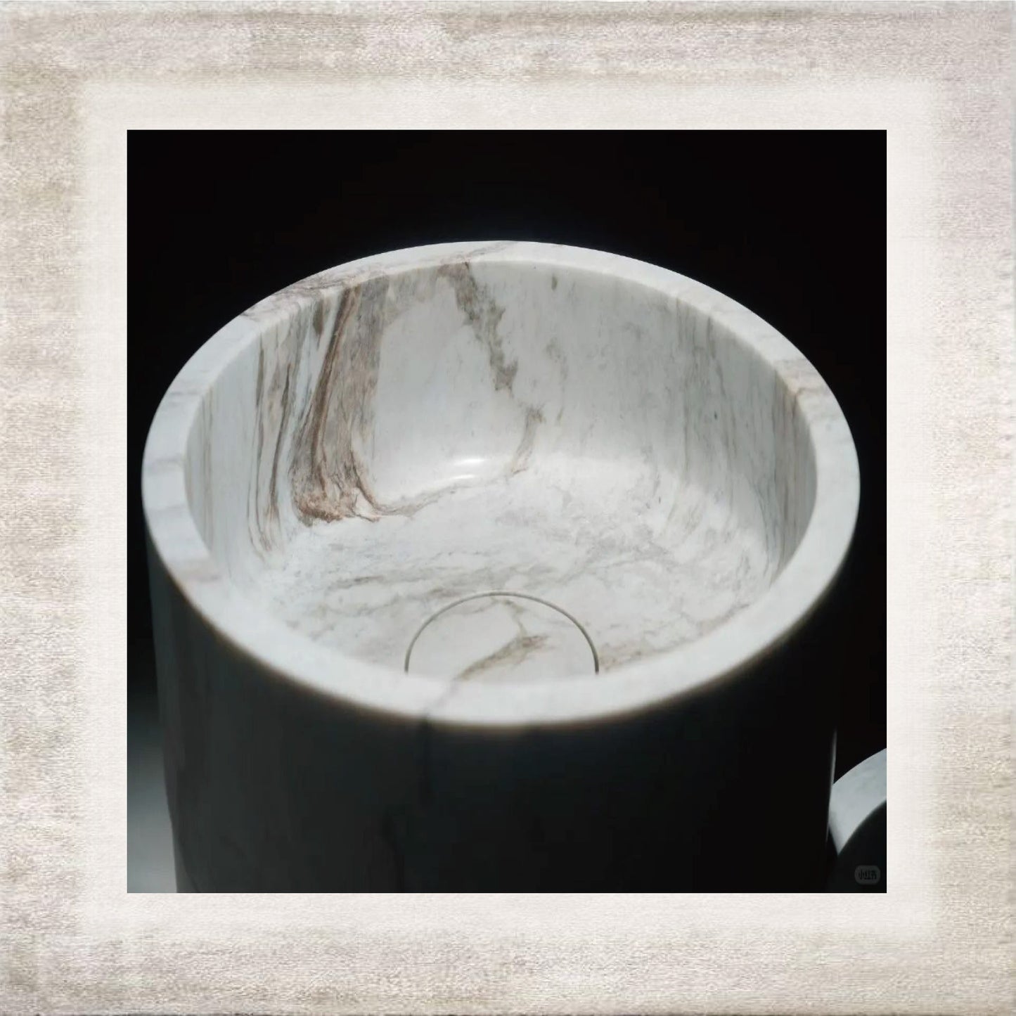 Strata Sculptural Stone Basin – view 3