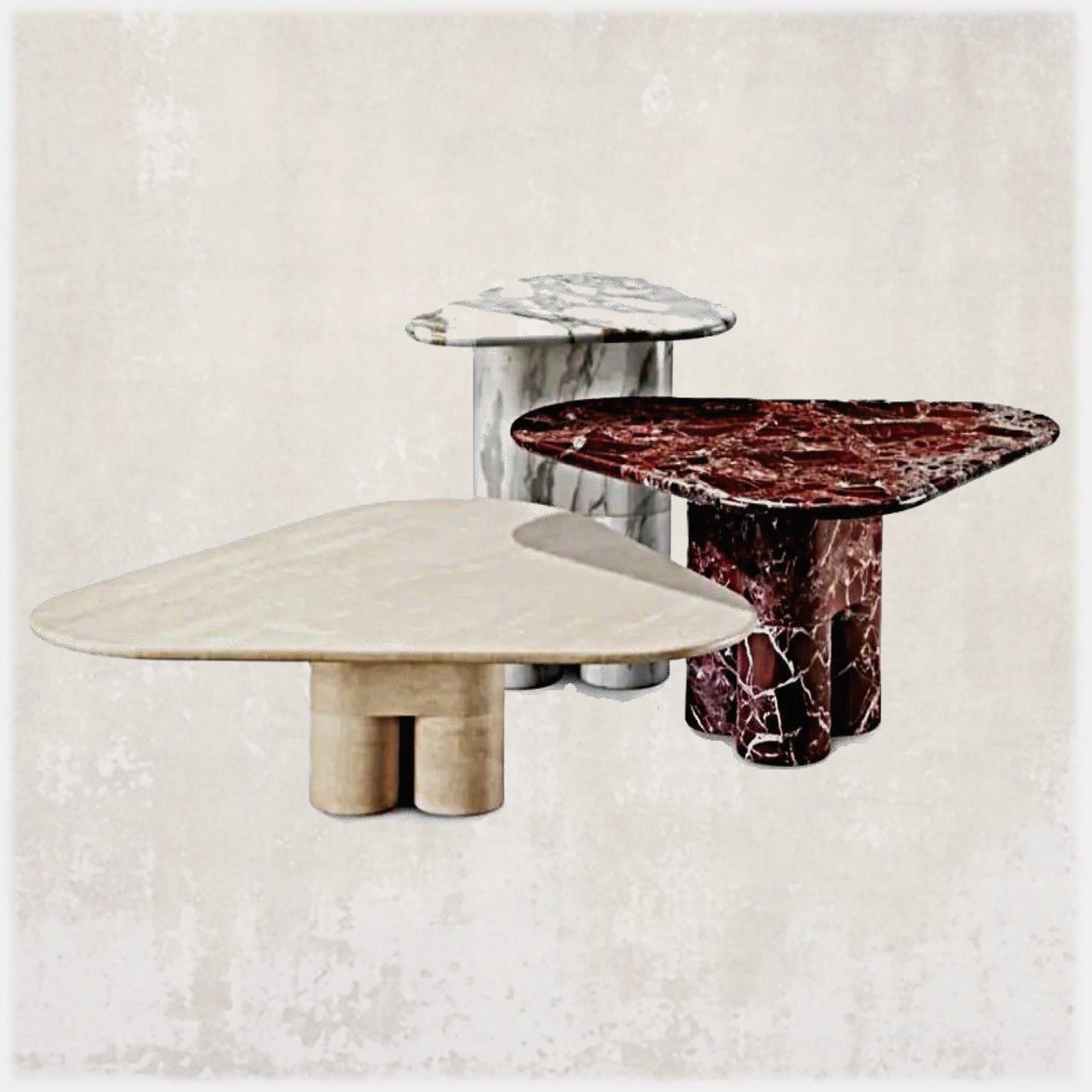 Isole Sculptural Stone Tables