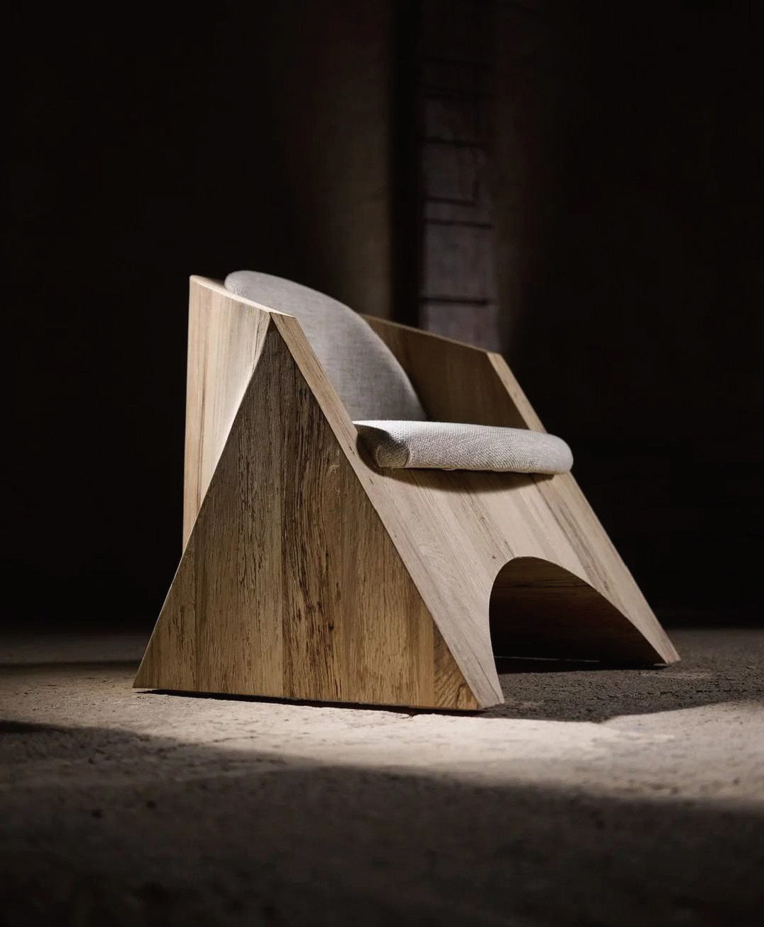 Cuneo Architectural Wood Armchair