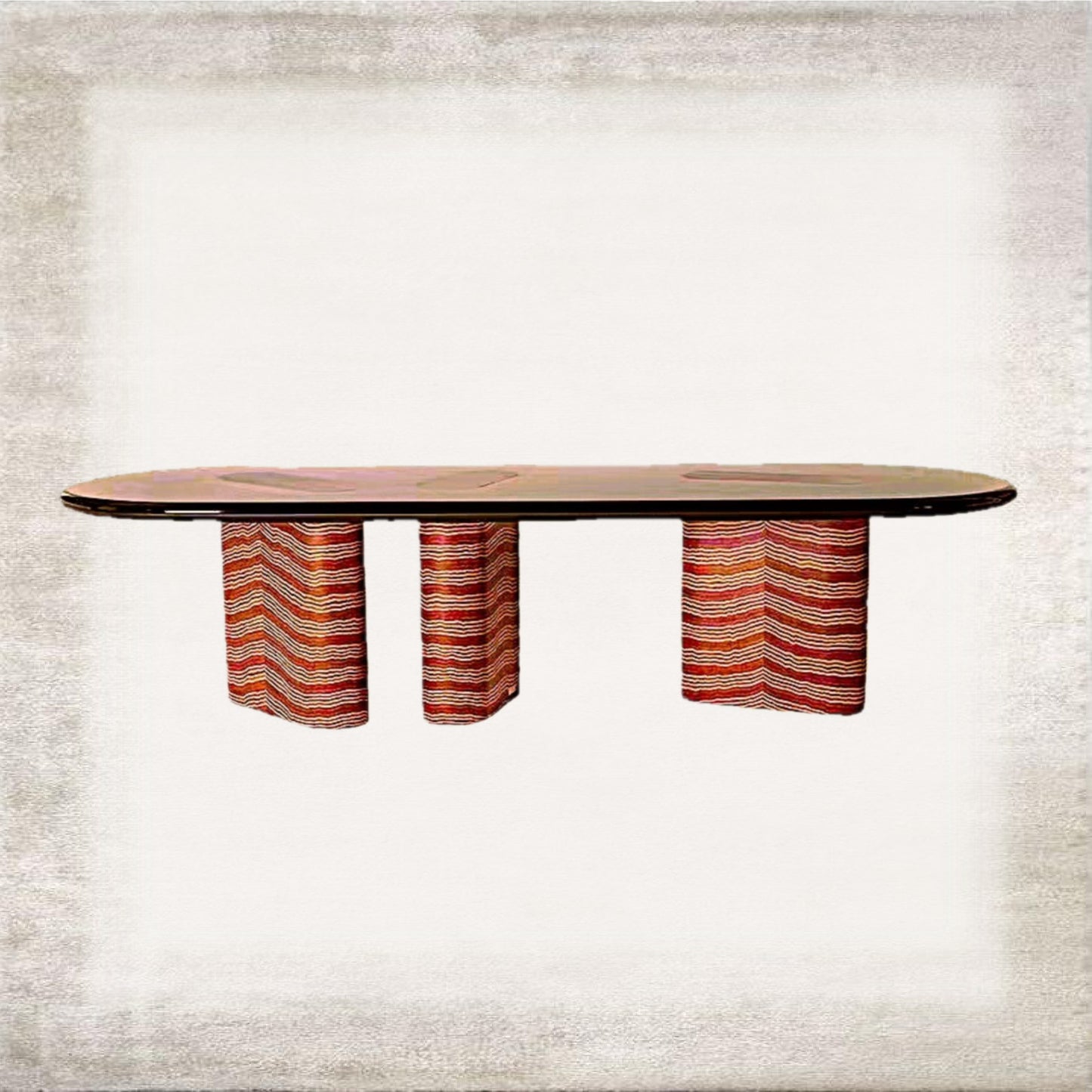 Rosso Column sculptural dining table