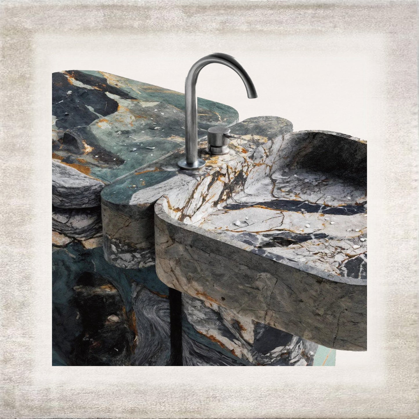 Verde Sculptural Pedestal Basin – view 2