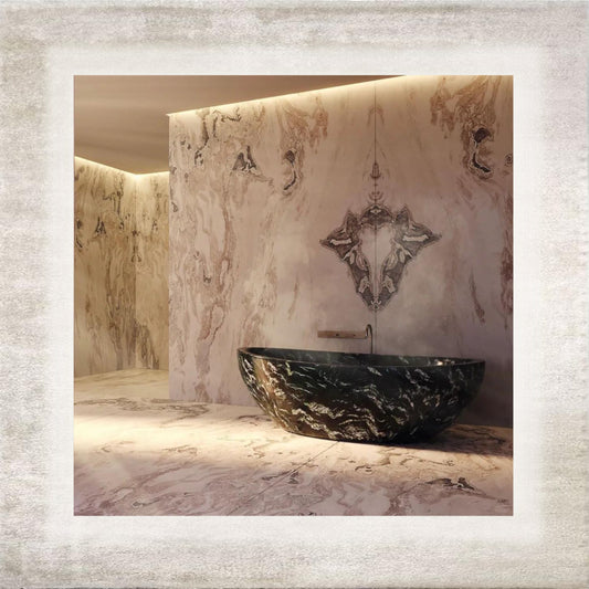 Intarsia Marble Wall Basin