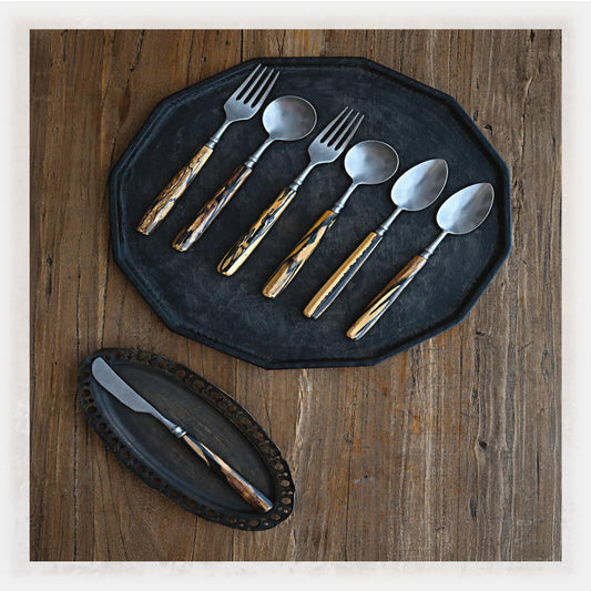 Terra Marbled-Handle Flatware Set