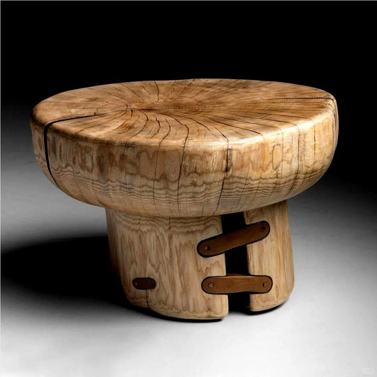 Corte Sculptural Wood Stool