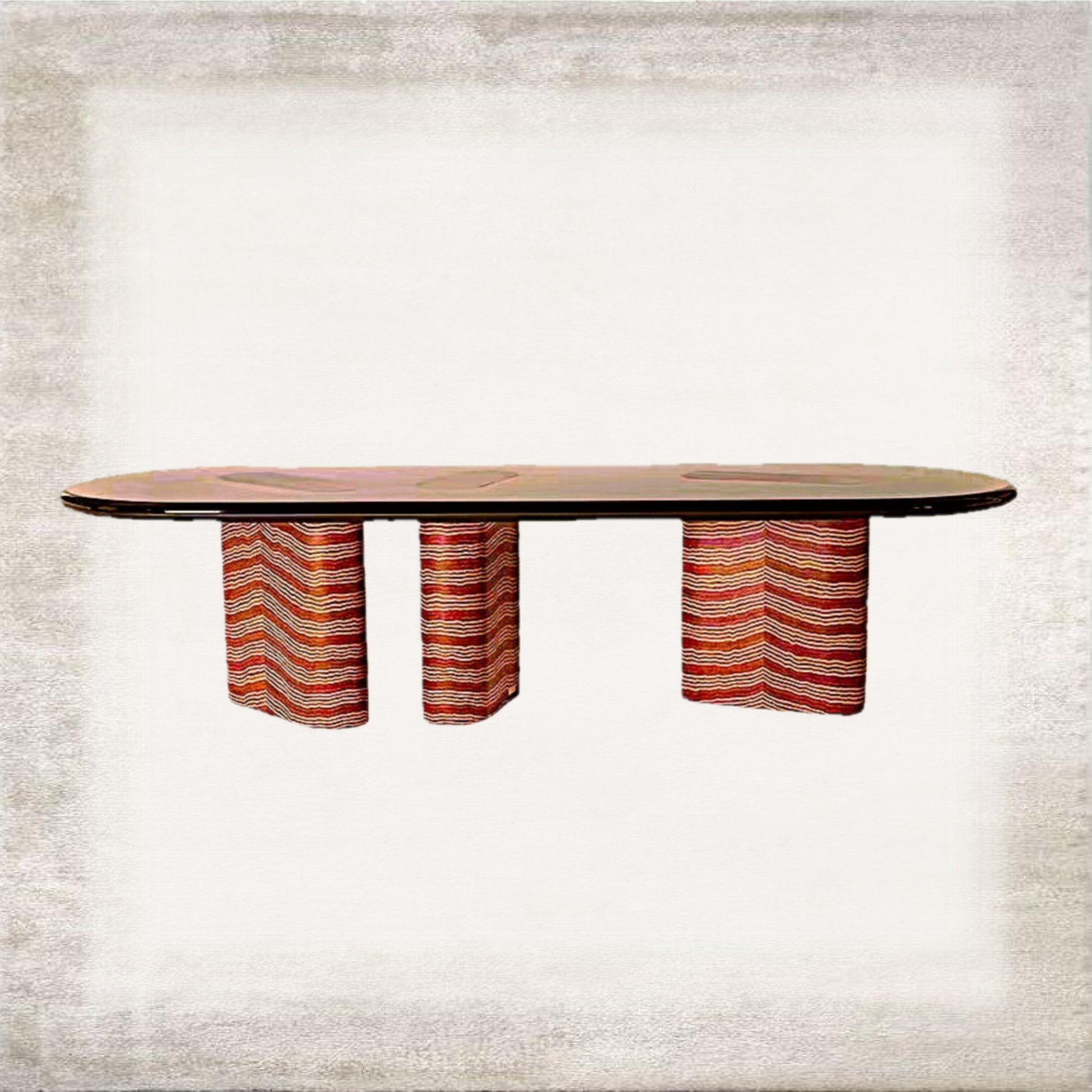 Rosso Column sculptural dining table