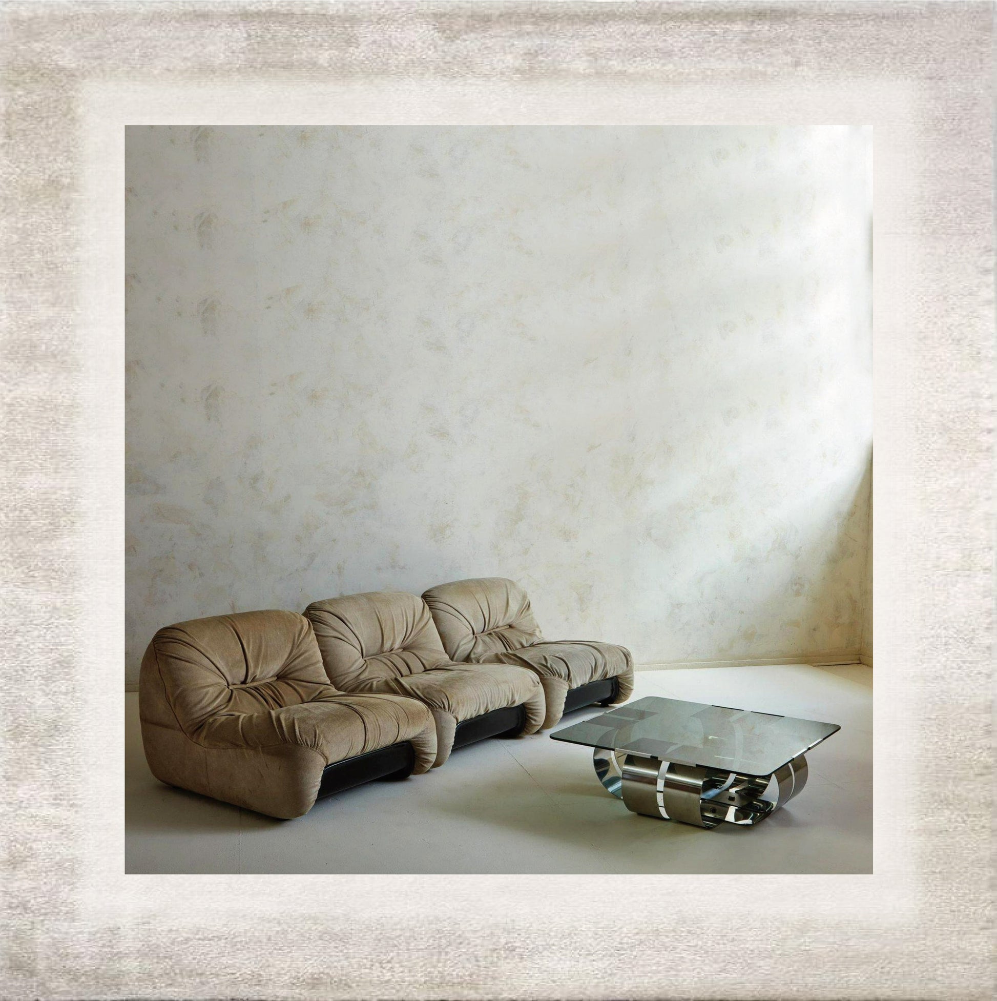 Vetra Sculptural Glass Coffee Table – view 2