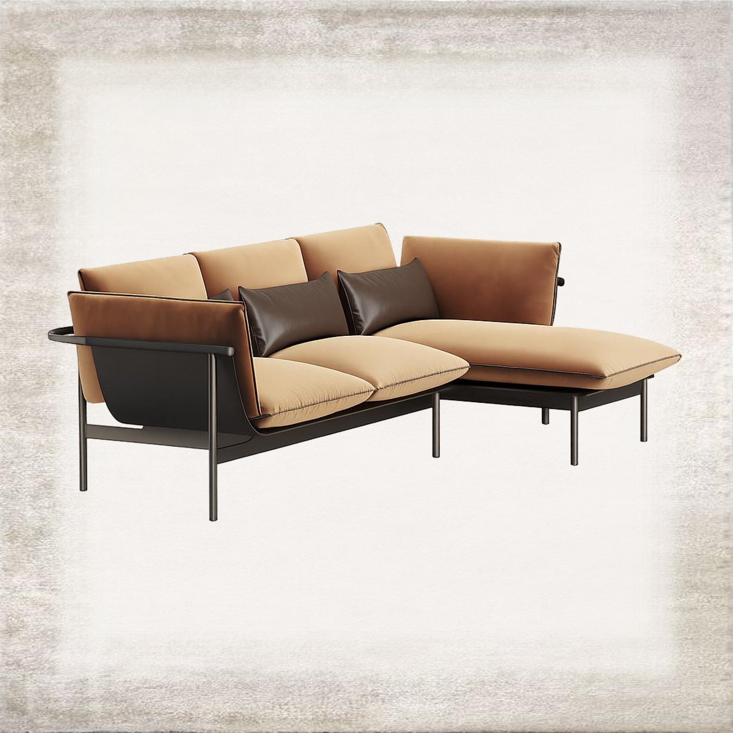Linea Minimal Leather Sofa