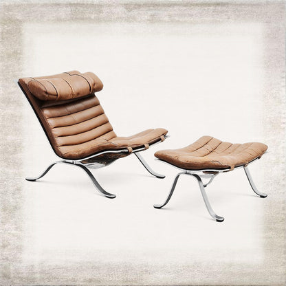 Tesa Reclining Lounge Chair and Ottoman