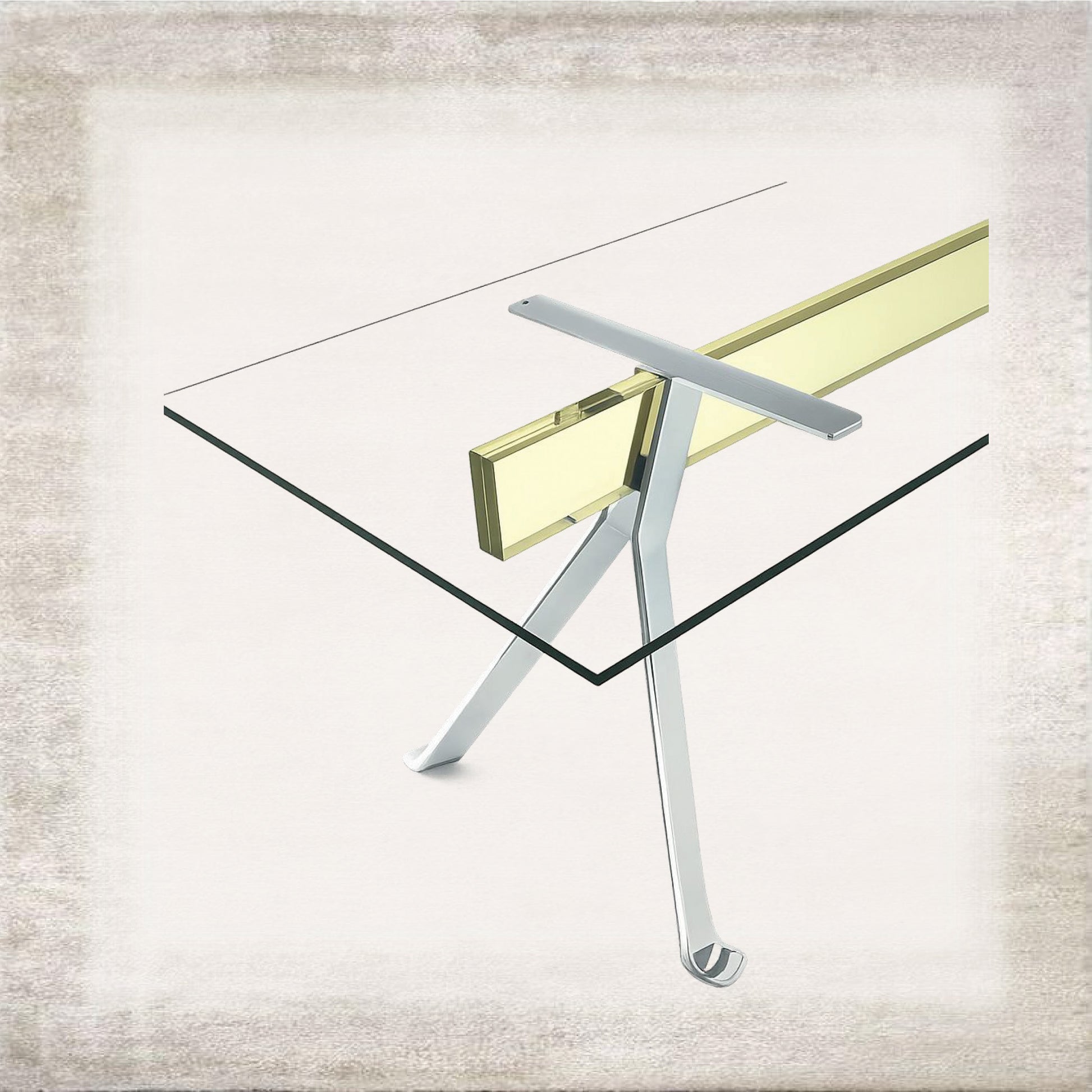Luce Linear Glass Console – view 2