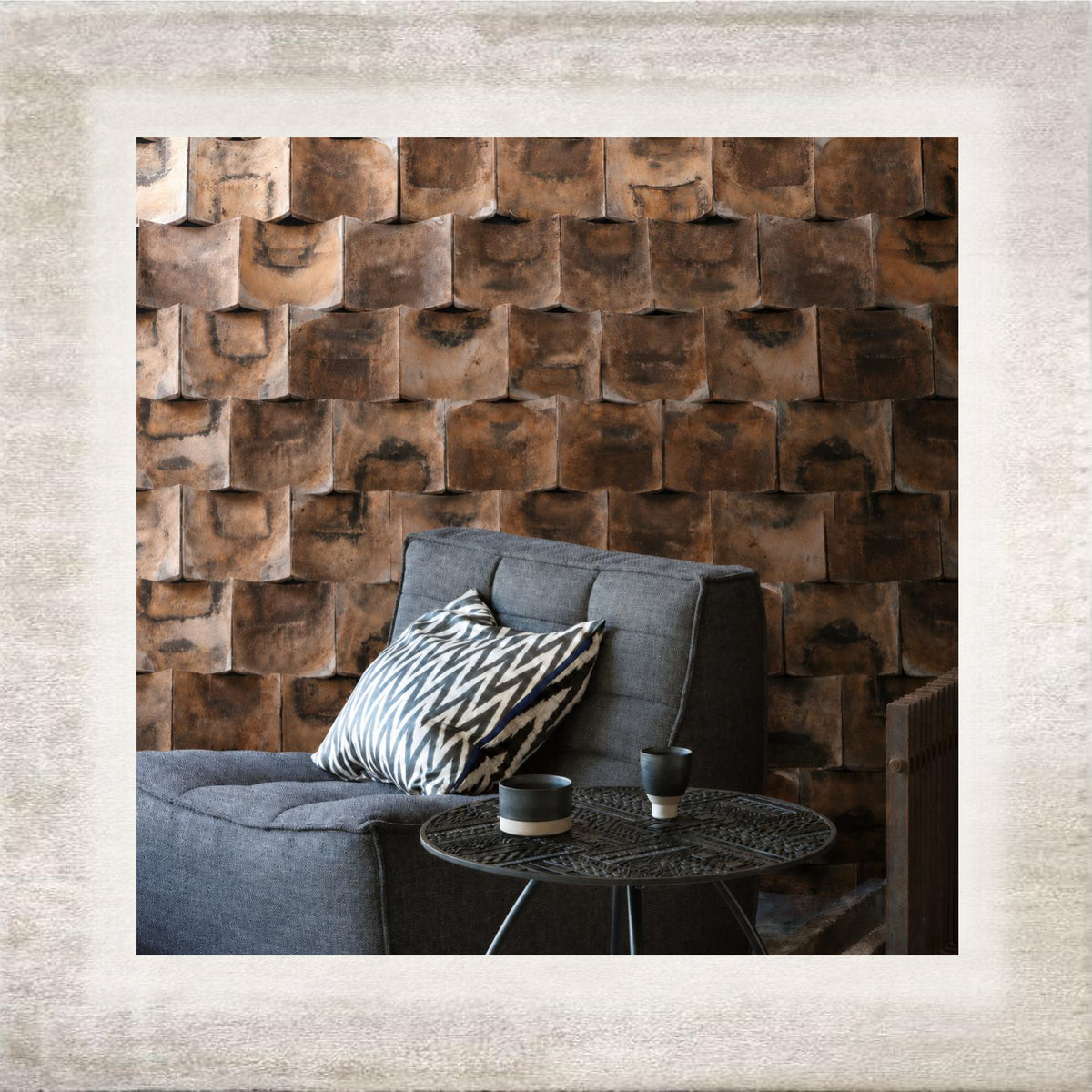 Rovina Aged Cotto Relief Tile interior application