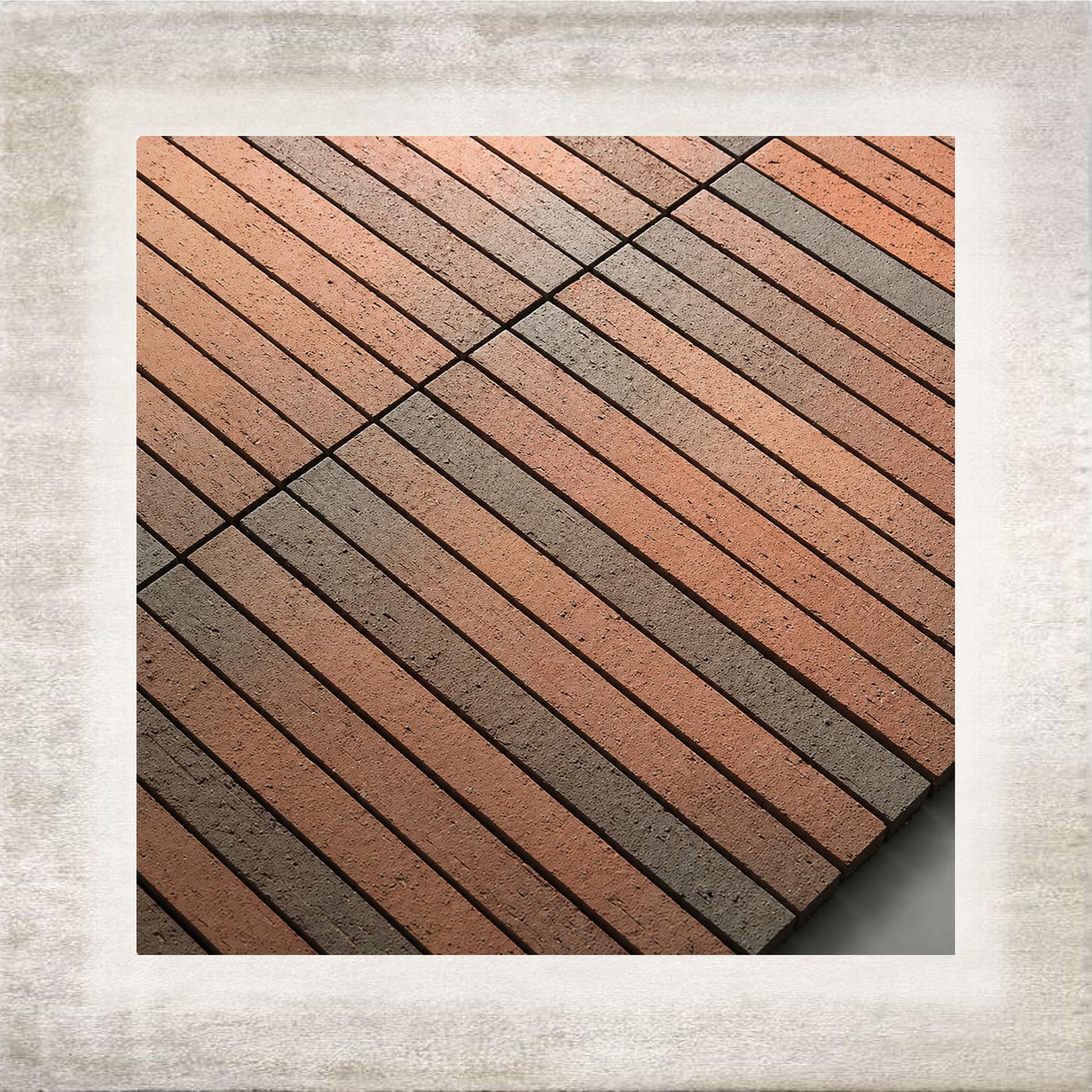 Linea Diagonal Cotto Mosaic surface pattern