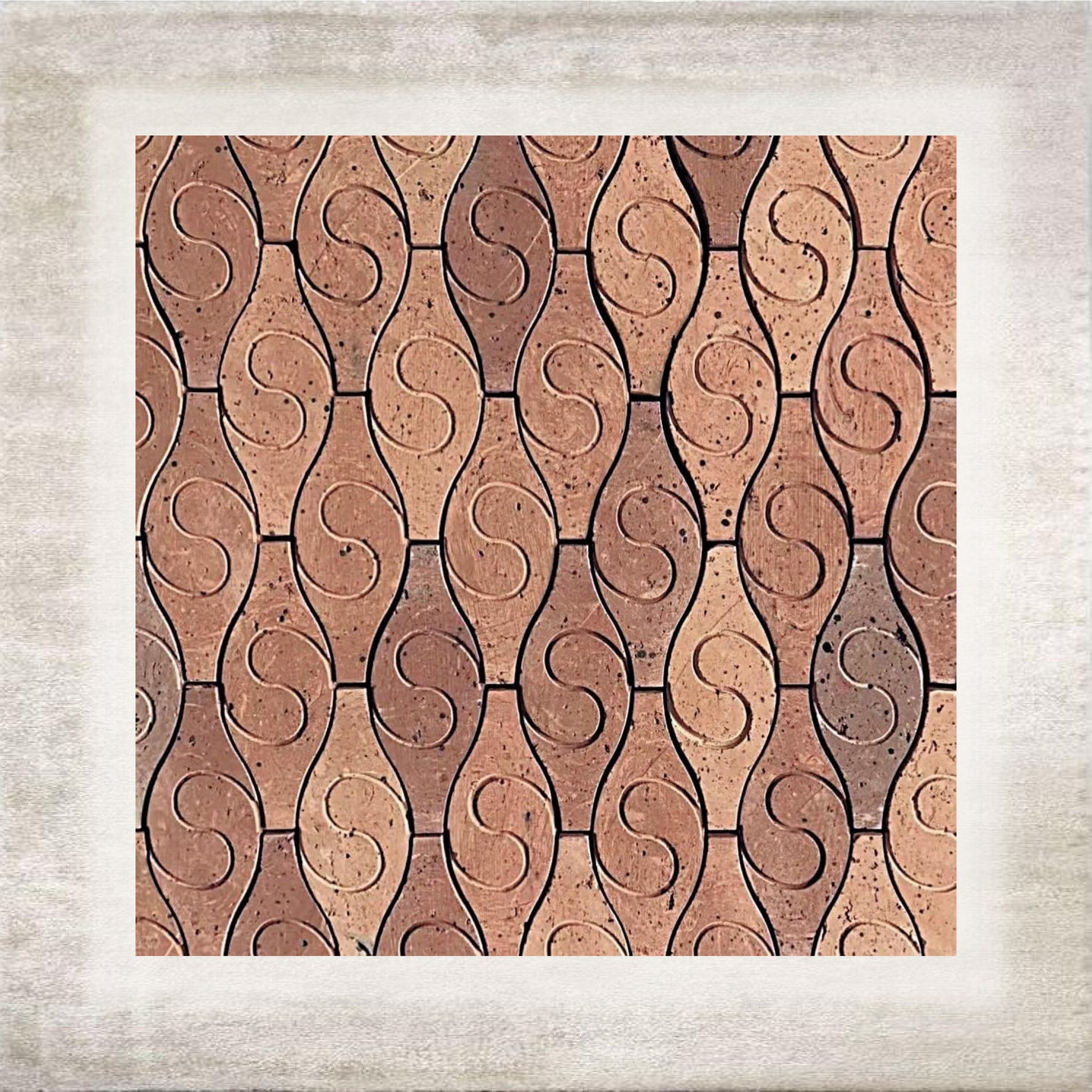 Curva Scroll Cotto Mosaic surface pattern