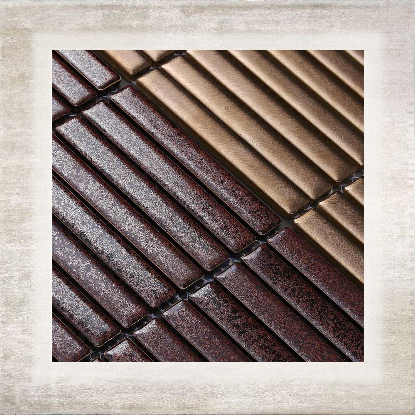 Bronzo Metallic Glazed Finger Mosaic