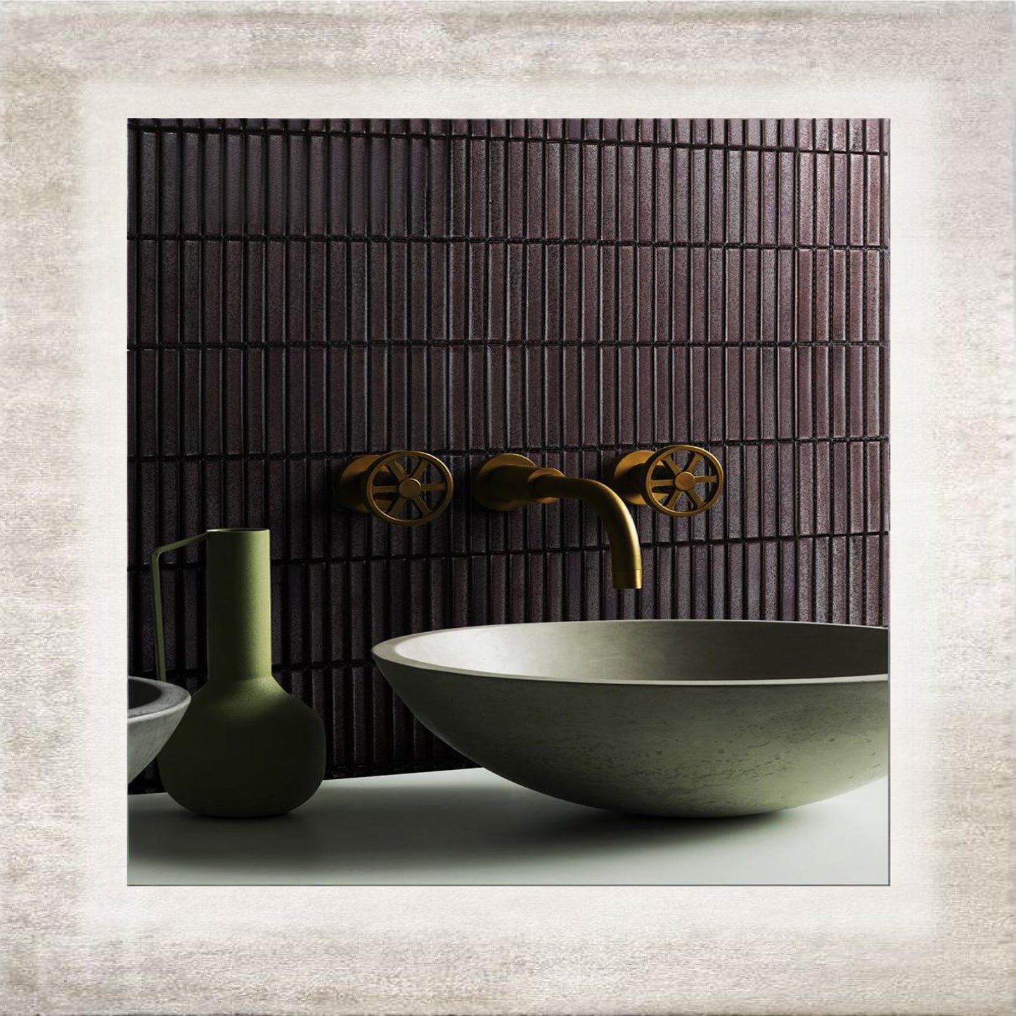 Bronzo Metallic Glazed Finger Mosaic