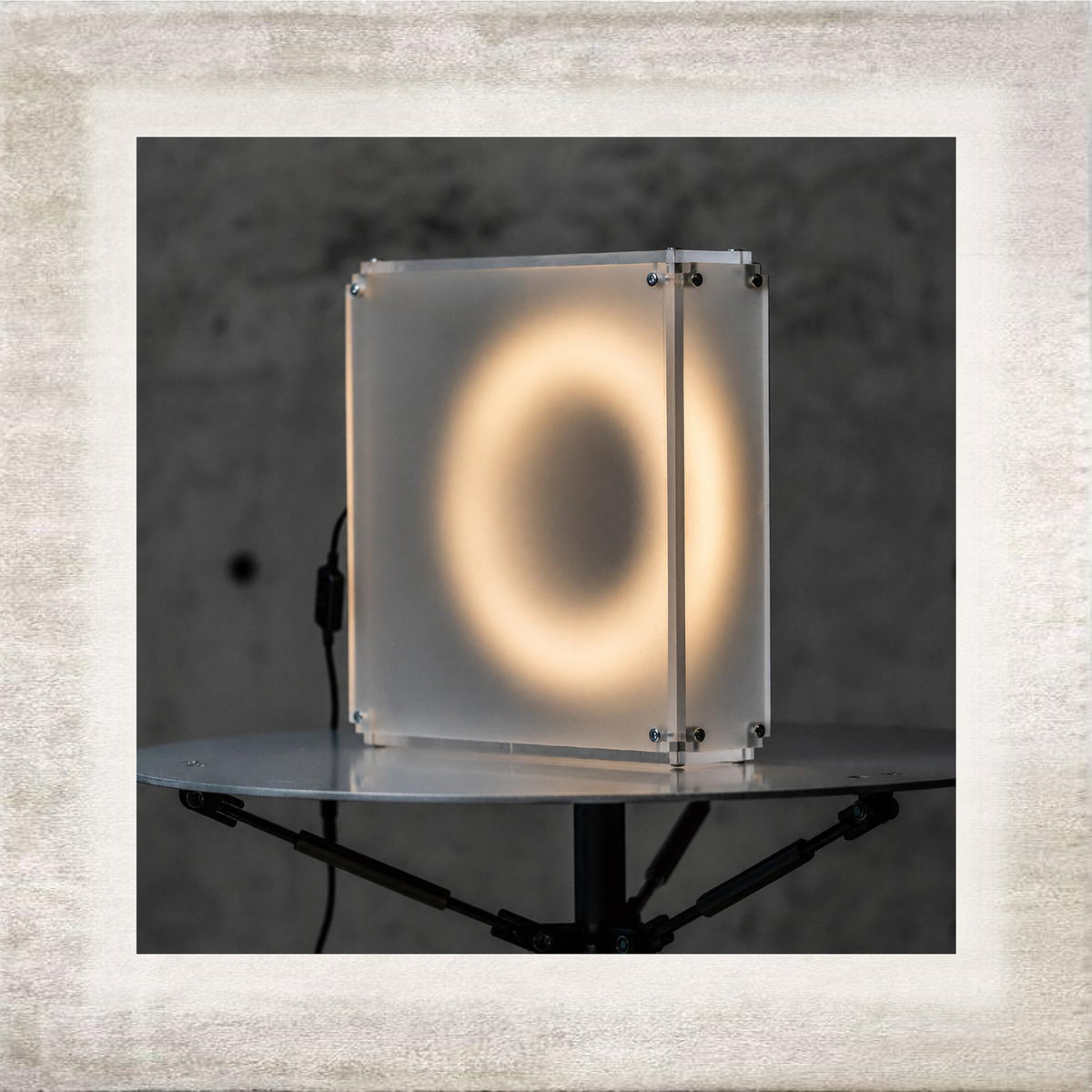 Halo Frosted Acrylic Table Lamp, main view