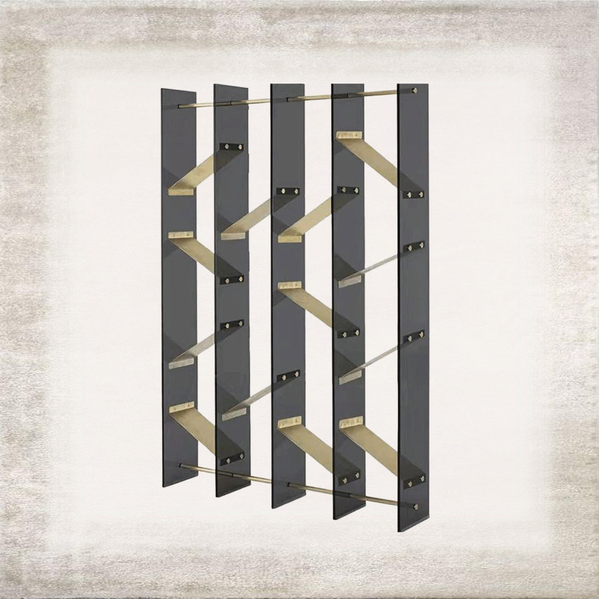 Traccia Brass Accent Display Rack, main view