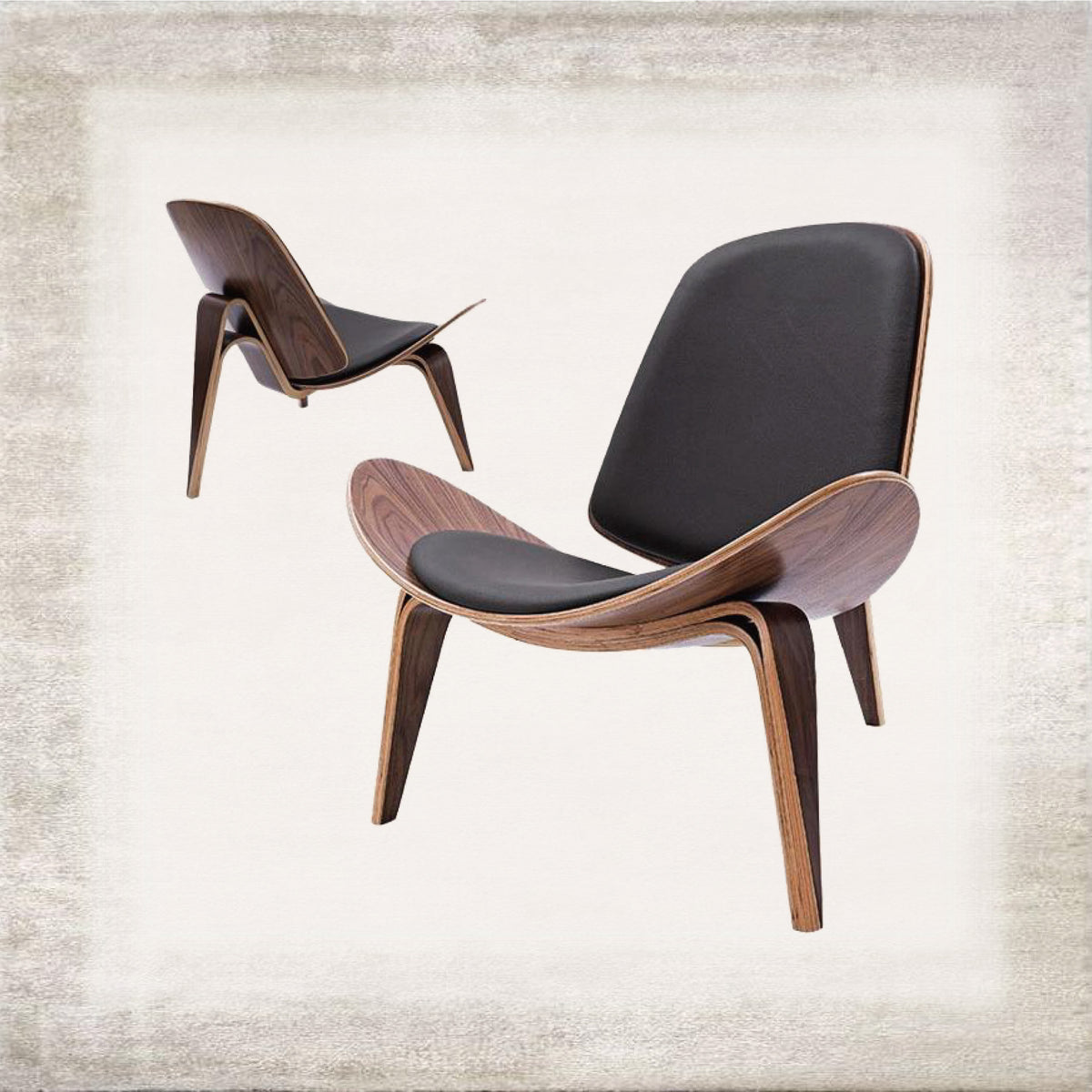 Ala Curved Wood Lounge Chair, main view