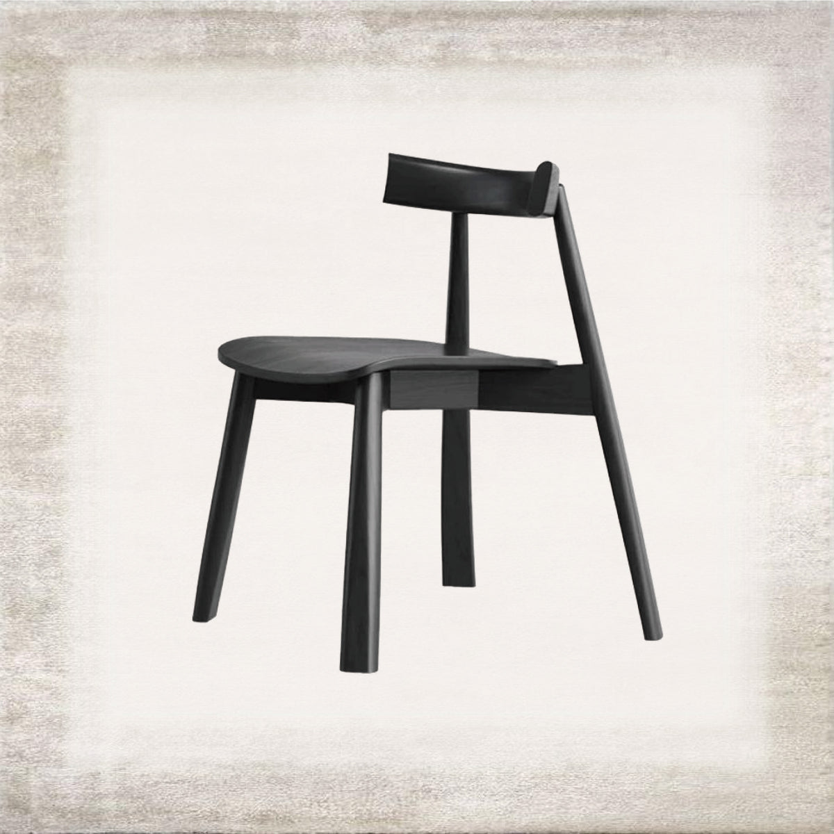Sella Black Wood Dining Chair, main view