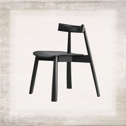 Sella Black Wood Dining Chair, main view