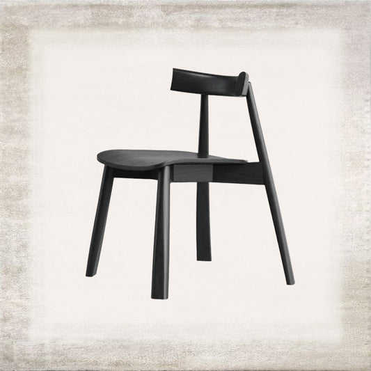 Sella Black Wood Dining Chair, main view