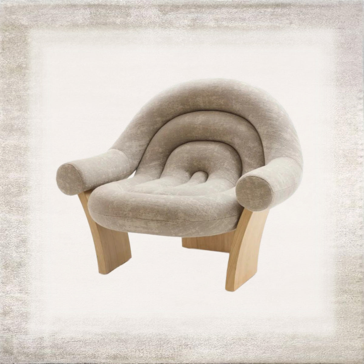 Arco Layered Upholstered Armchair, main view