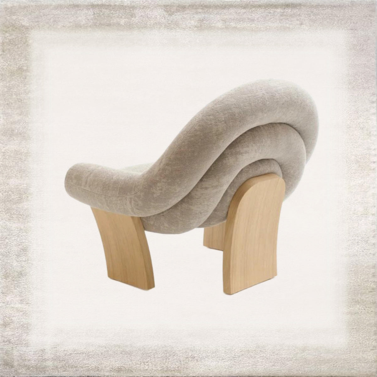 Arco Layered Upholstered Armchair, detail view 2