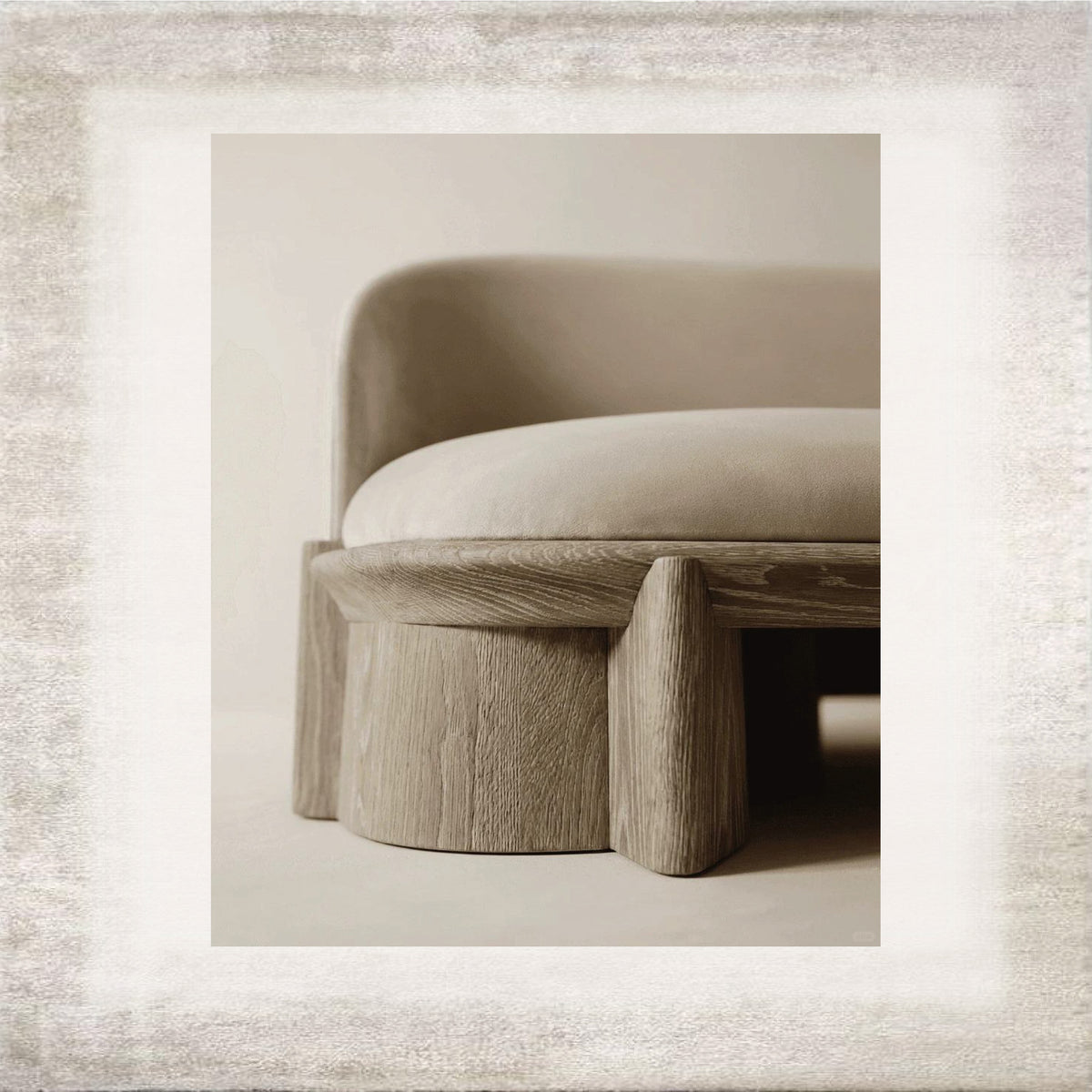 Calma Curved Upholstered Sofa, detail view 3