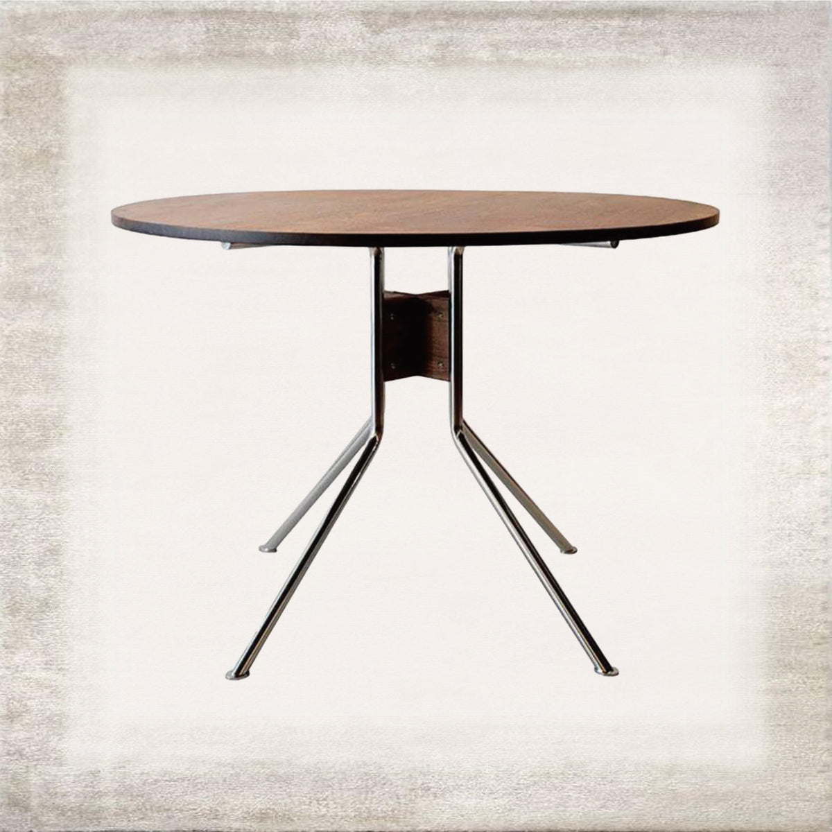 Compasso Wood and Steel Dining Set, detail view 2