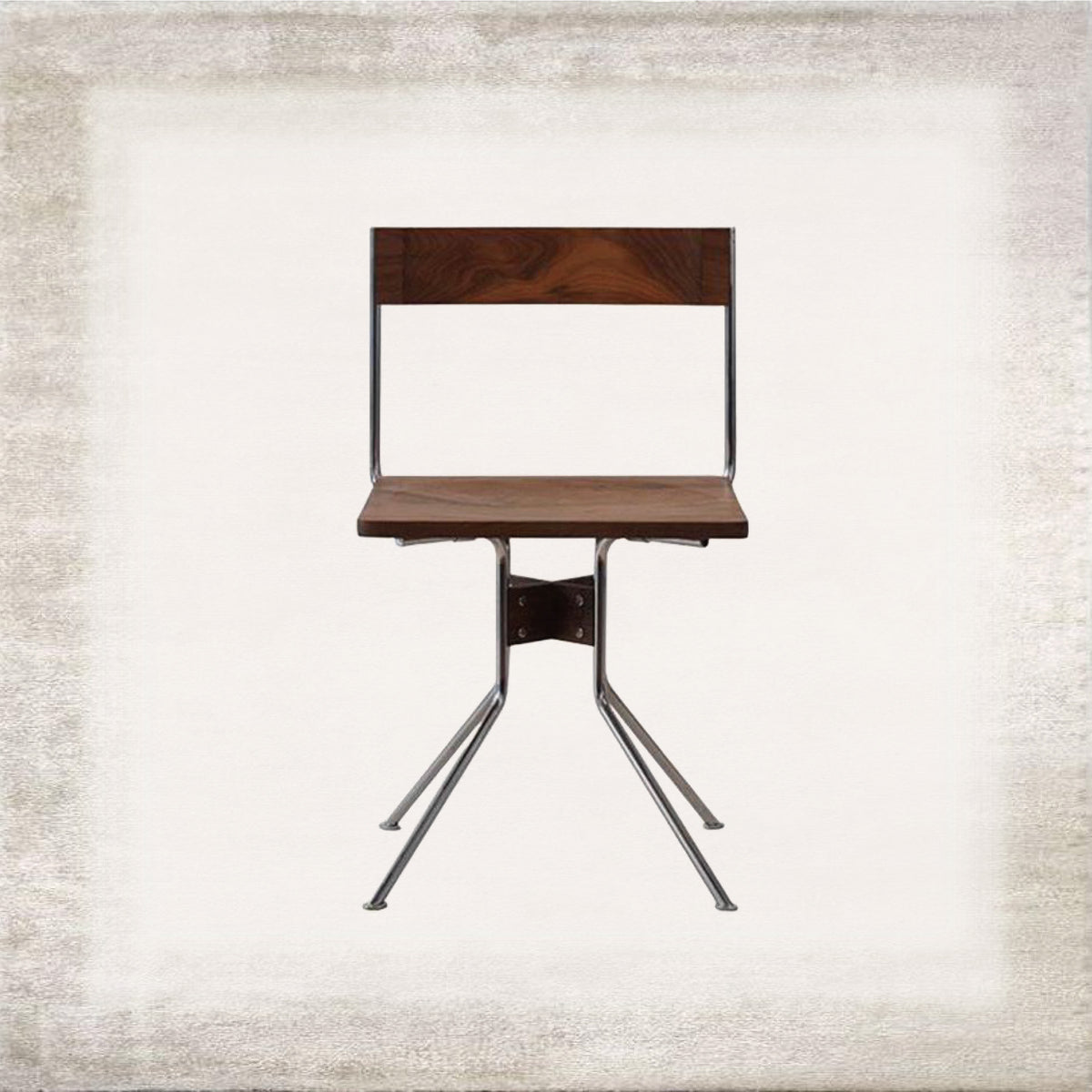 Compasso Wood and Steel Dining Set, detail view 3