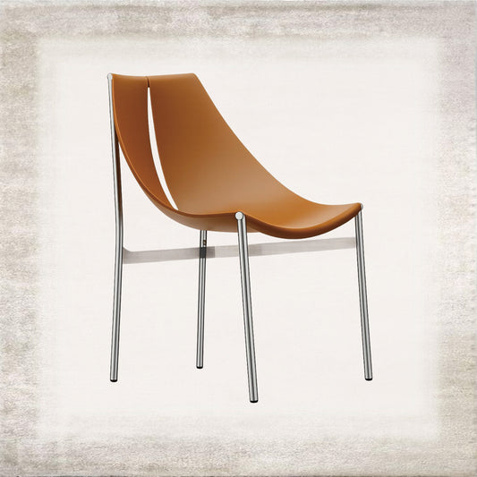 Filo Leather Sling Dining Chair, detail view 2