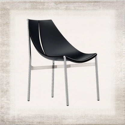 Filo Leather Sling Dining Chair, detail view 3
