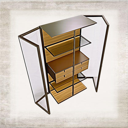 Vetrina Illuminated Display Cabinet technical view