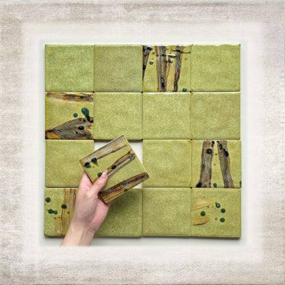 Verde Fiore Hand-Glazed Tile