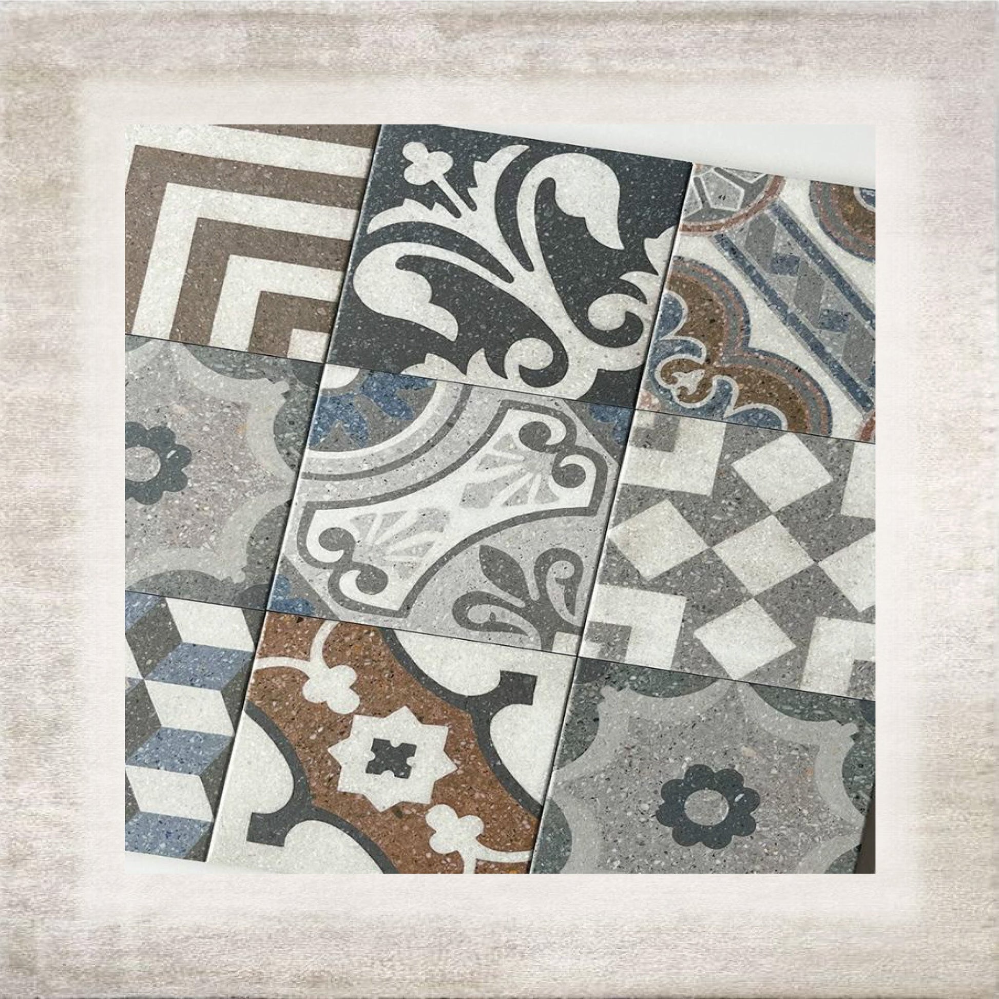 Monochrome Heritage Pattern Tile — detail 2